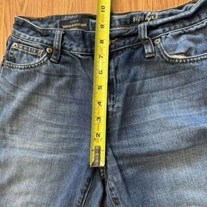 J. Crew Women's Whiskering Mid-Rise Broken In Boyfriend Jeans Blue Size 25